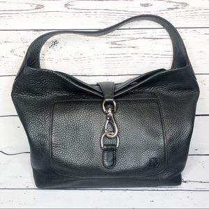 Dooney & Bourke black pebble hobo shoulder bag